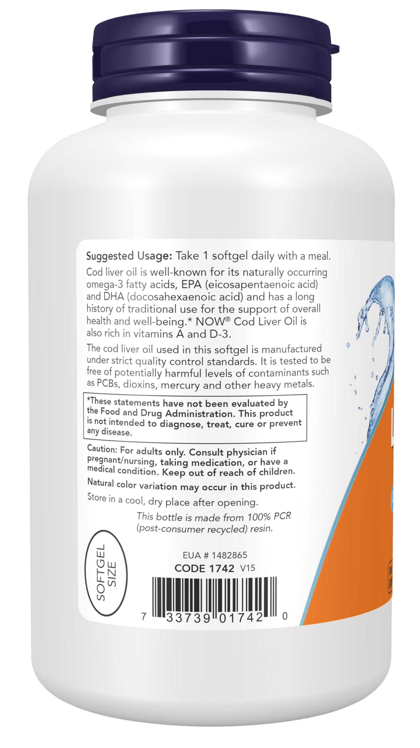 Foto 4 pulgar | Suplementos Now Foods Aceite De Hígado De Bacalao 650 Mg Con Vitaminas A Y D-3 - Venta Internacional.
