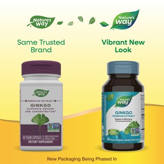 Foto 2 | Suplemento De Extracto Premium De Ginkgo De Nature's Way 60 Cápsulas - Venta Internacional.