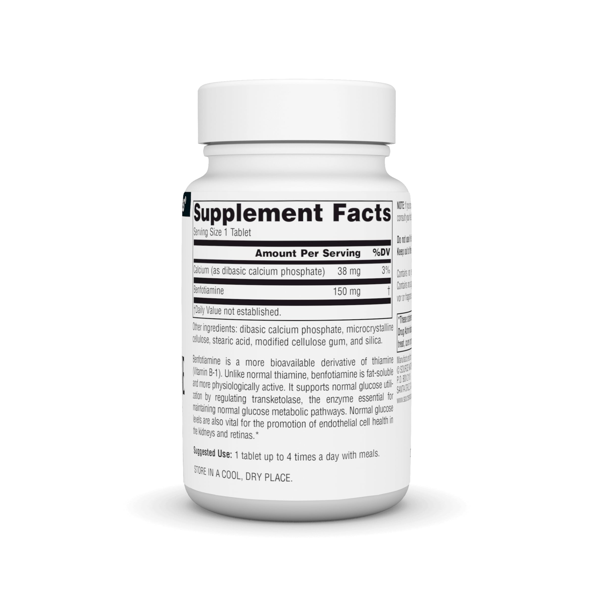 Foto 4 pulgar | Supplement Source Naturals Benfotiamina 150 Mg - 120 Tabletas - Venta Internacional.