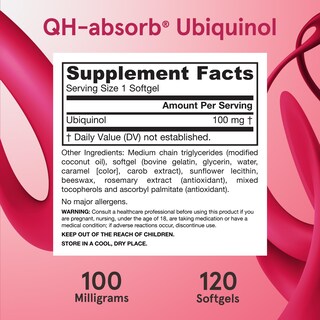 Foto 5 | Suplemento Jarrow Formulas Qh-absorb Ubiquinol 100 Mg 120 Cápsulas Blandas - Venta Internacional.