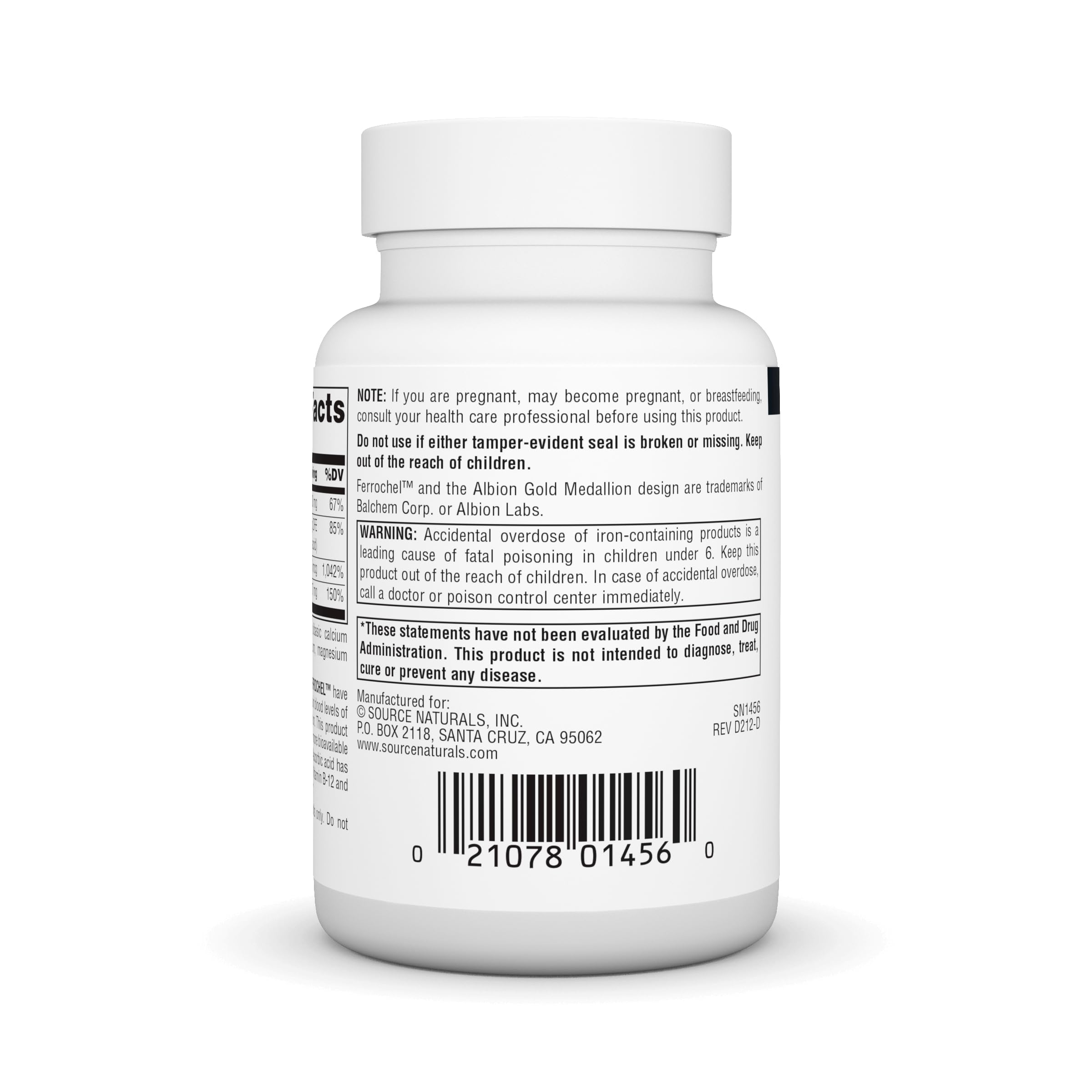 Foto 4 pulgar | Suplemento Dietético Source Naturals Advanced Ferrochel 27 Mg - Venta Internacional.