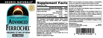 Foto 4 | Suplemento Dietético Source Naturals Advanced Ferrochel 27 Mg - Venta Internacional.