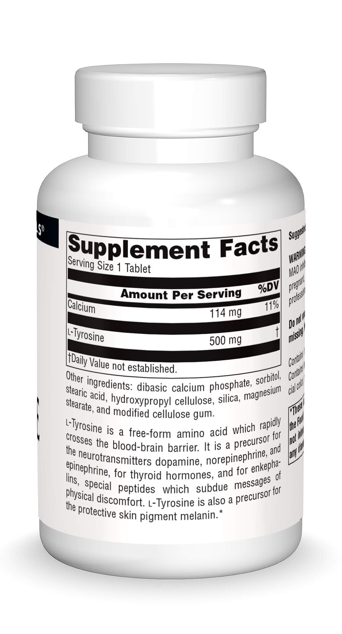 Foto 4 pulgar | 100 Comprimidos De L-tirosina Supplement Source Naturals - Venta Internacional.