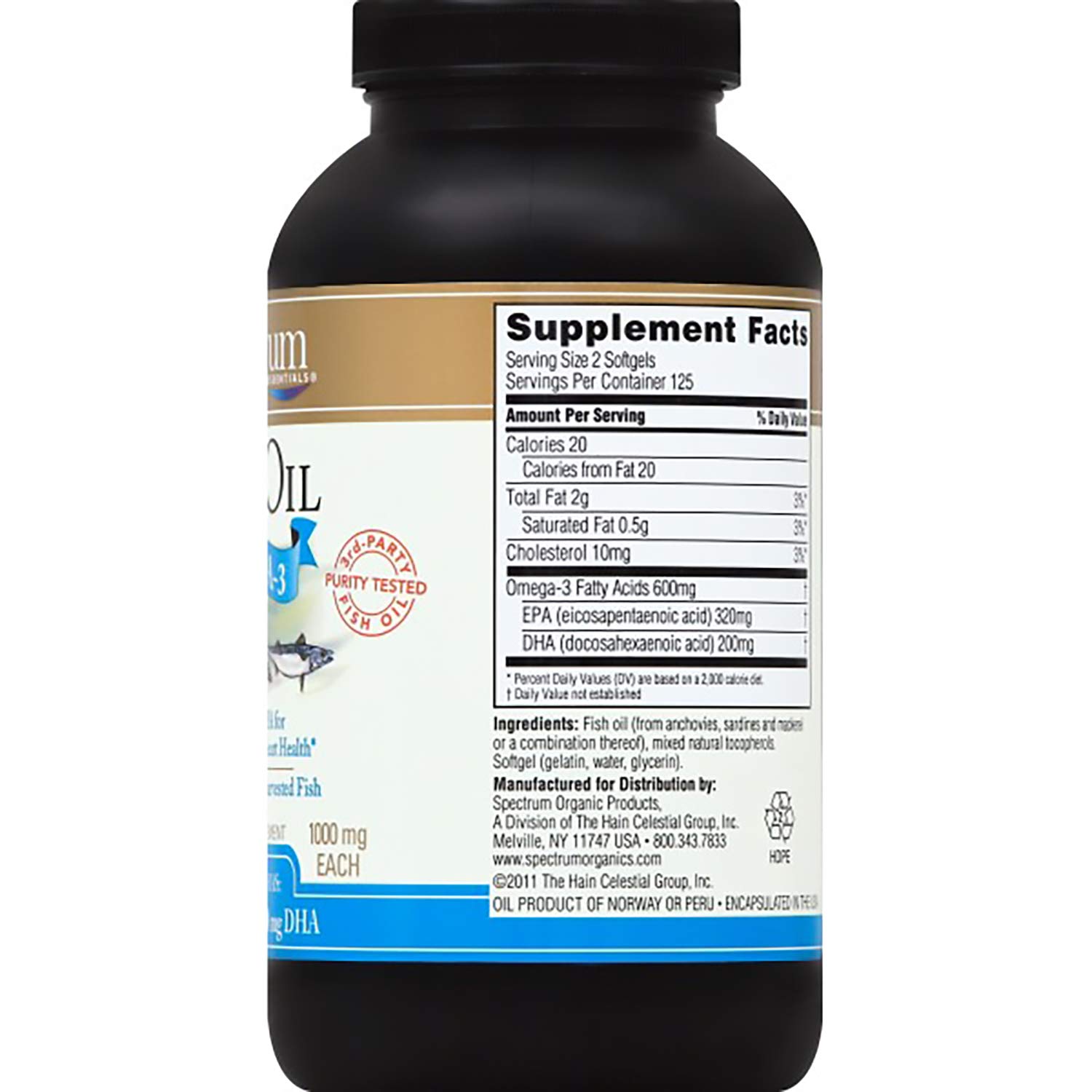 Foto 3 pulgar | Suplemento De Aceite De Pescado Spectrum Essentials Omega-3 1000 Mg - Venta Internacional.