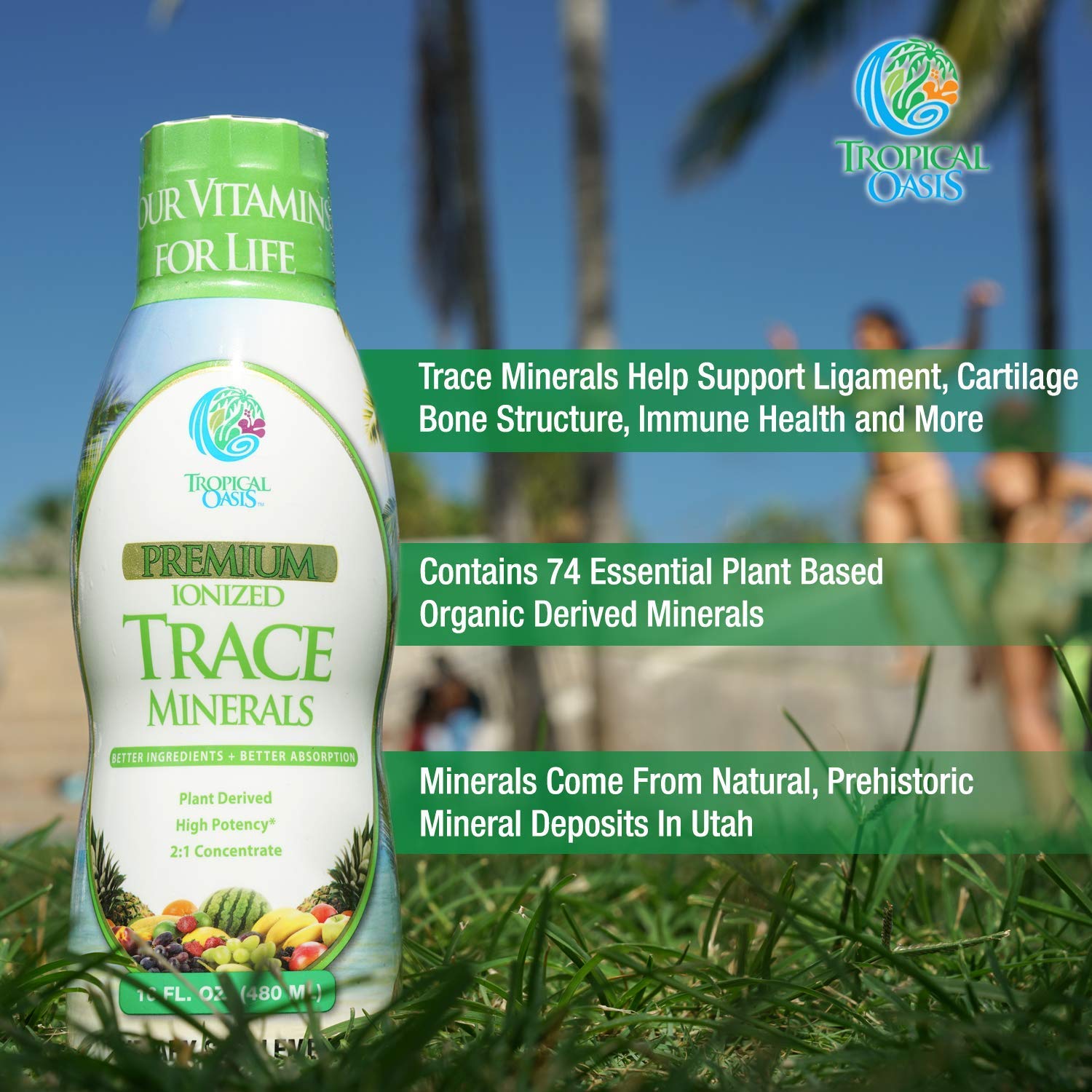 Foto 5 | Suplemento De Oligoelementos Ionizados Tropical Oasis Premium  16 Onzas - Venta Internacional.