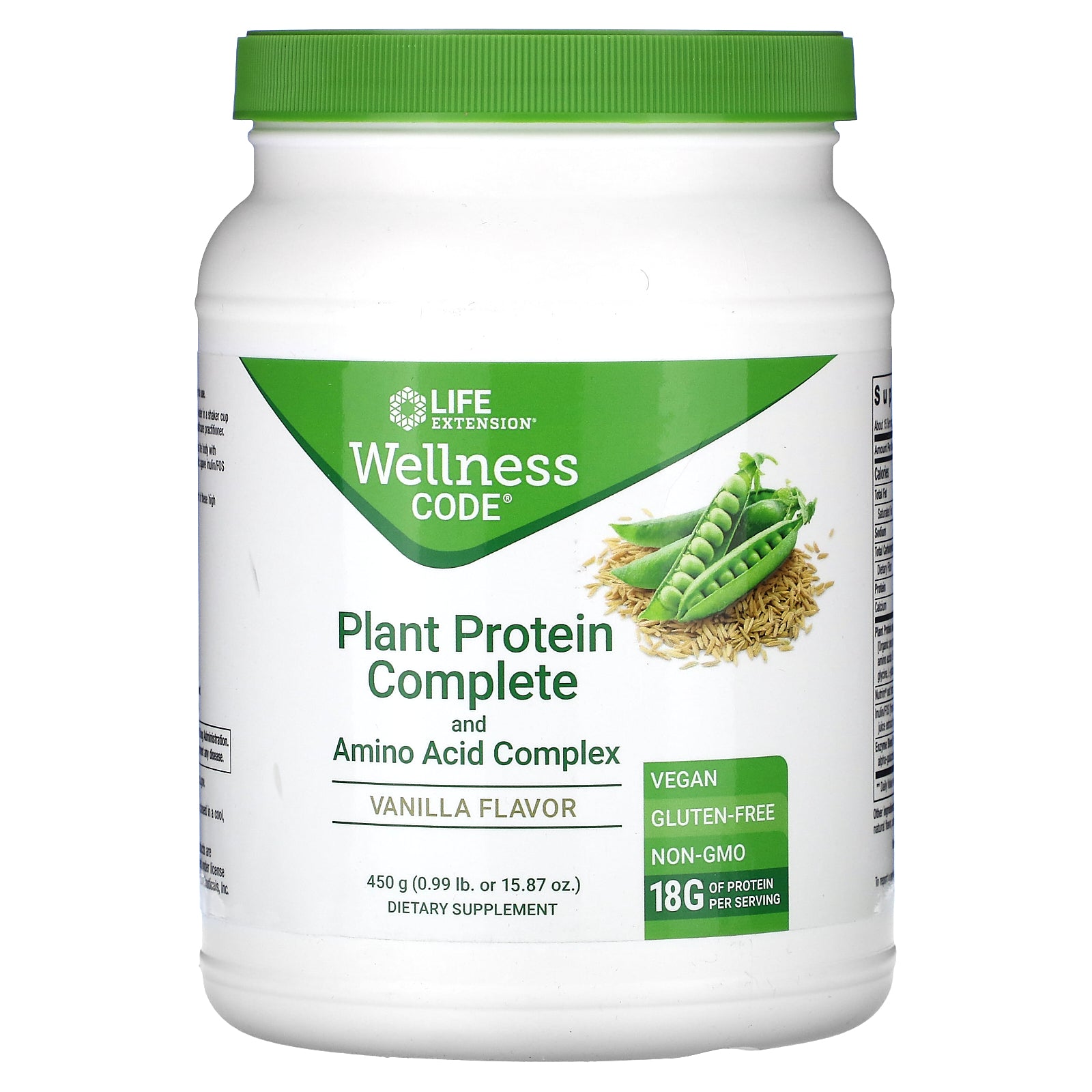 Foto 2 pulgar | Suplemento Life Extension Wellness Code De Proteína Vegetal  450 G - Venta Internacional.