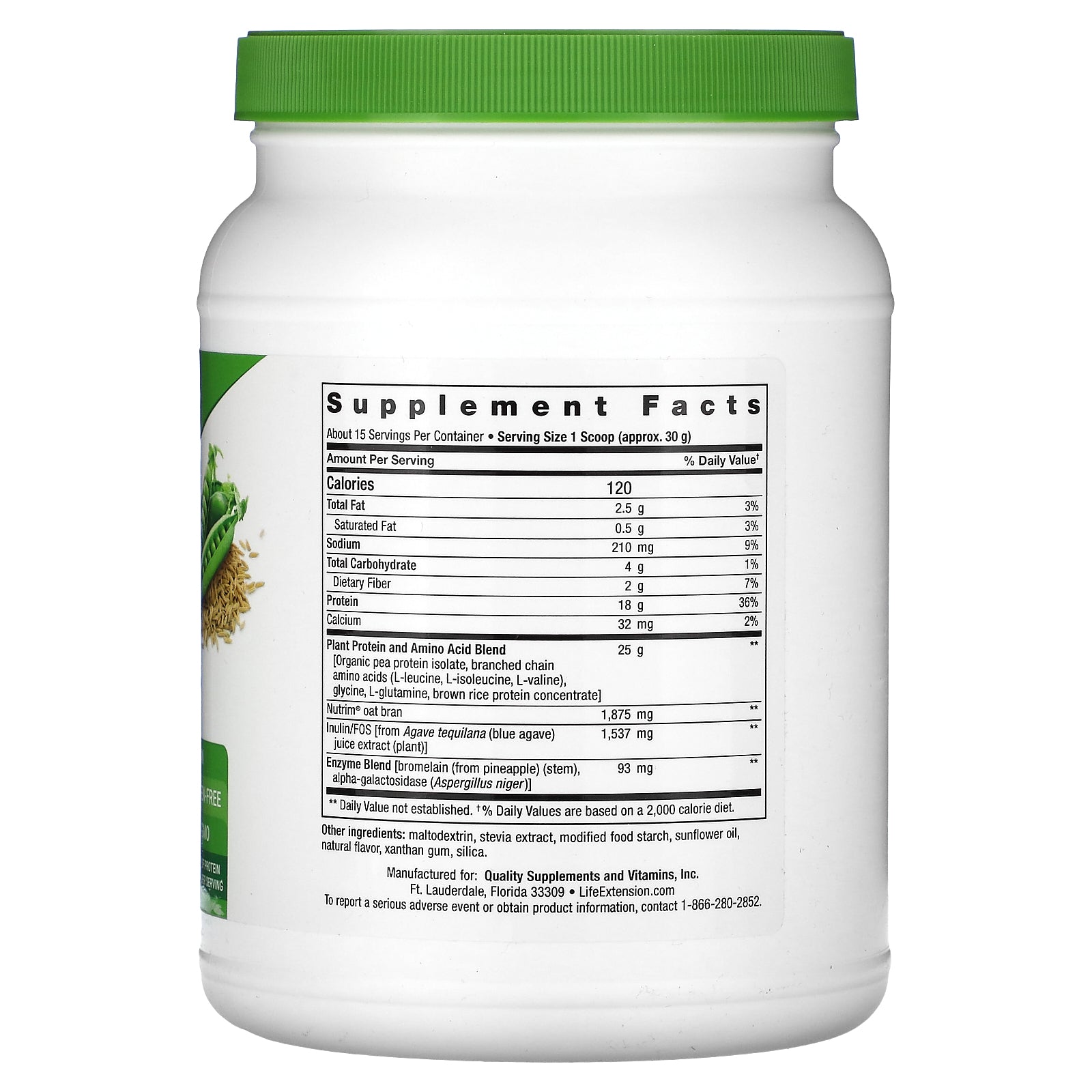 Foto 2 | Suplemento Life Extension Wellness Code De Proteína Vegetal  450 G - Venta Internacional.