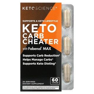 Foto 1 | Suplemento Keto Science Keto Carb Cheater Con Fabenol Max 60 Cápsulas - Venta Internacional.