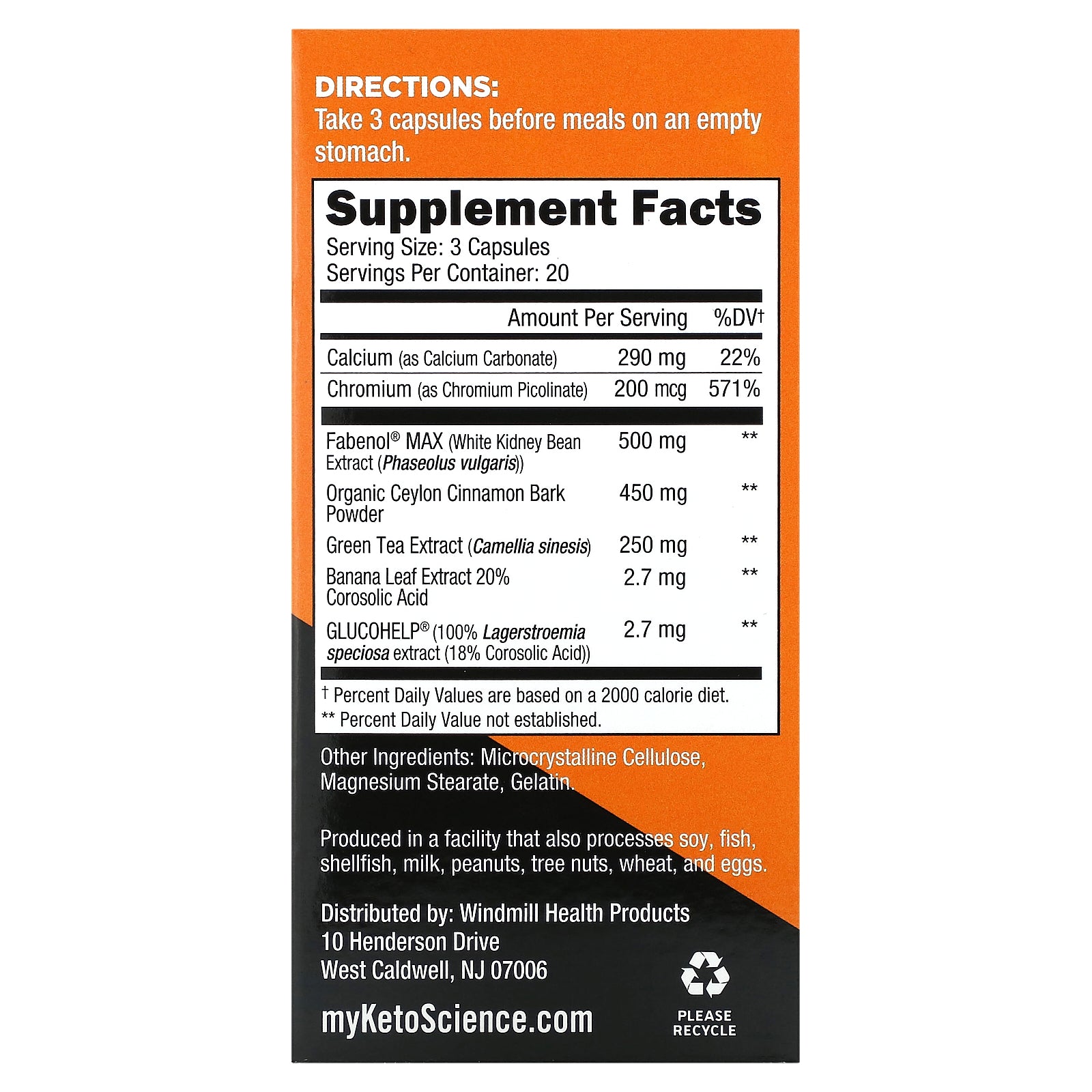 Foto 3 pulgar | Suplemento Keto Science Keto Carb Cheater Con Fabenol Max 60 Cápsulas - Venta Internacional.
