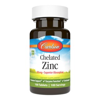 Foto 1 | Suplemento Carlson De Zinc Quelado 30 Mg Apoyo Inmunológico 100 Tabletas - Venta Internacional.