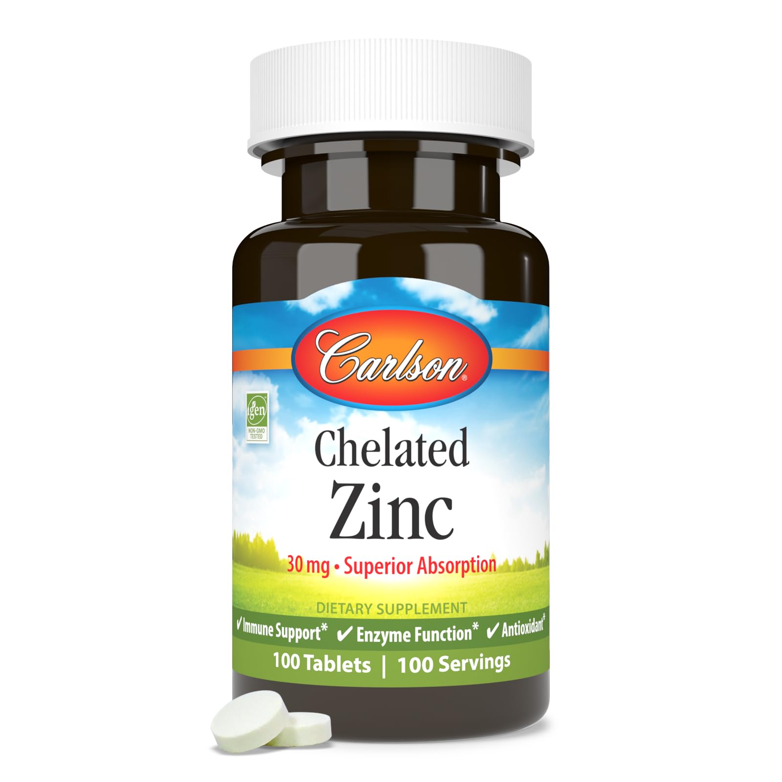 Foto 5 | Suplemento Carlson De Zinc Quelado  30 Mg  Apoyo Inmunológico  100 Tabletas - Venta Internacional.