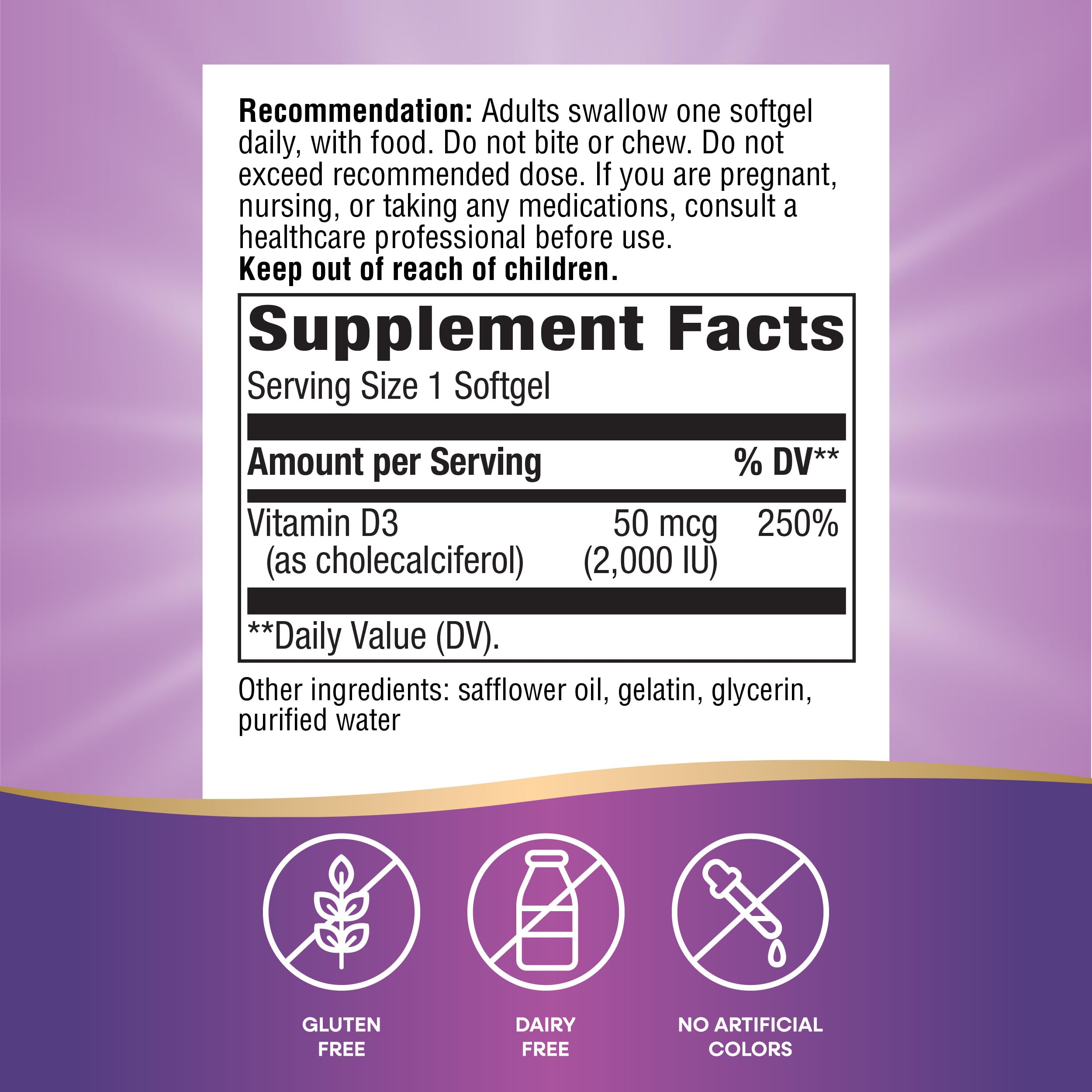 Foto 6 pulgar | Suplemento De Vitamina D3 Extra Strength De Nature's Way  2000 Ui - Venta Internacional.