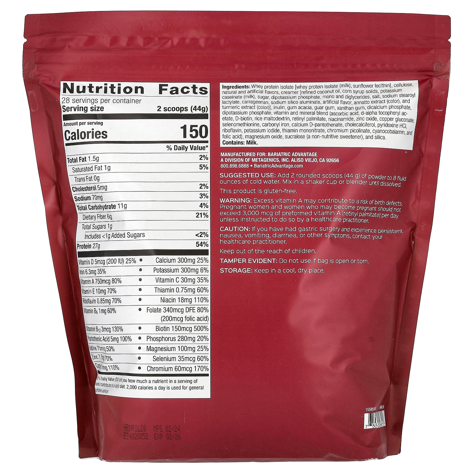 Foto 3 pulgar | Latte Helado Hpmr Bariatric Advantage  Sustituto De Comidas  1 232 Kg - Venta Internacional.