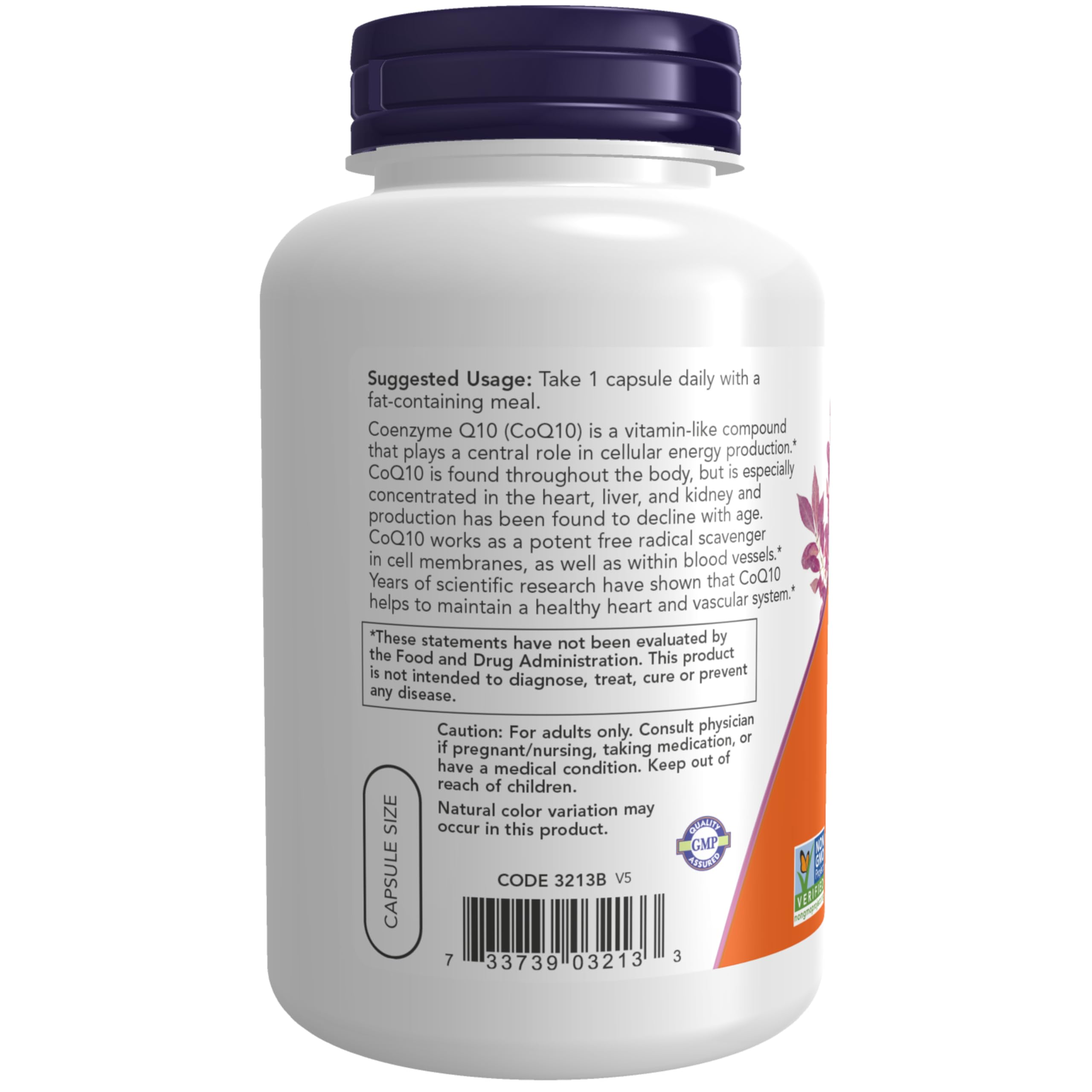 Foto 3 pulgar | Supplement Now Coq10 100 Mg 180 Cápsulas Vegetarianas - Venta Internacional.