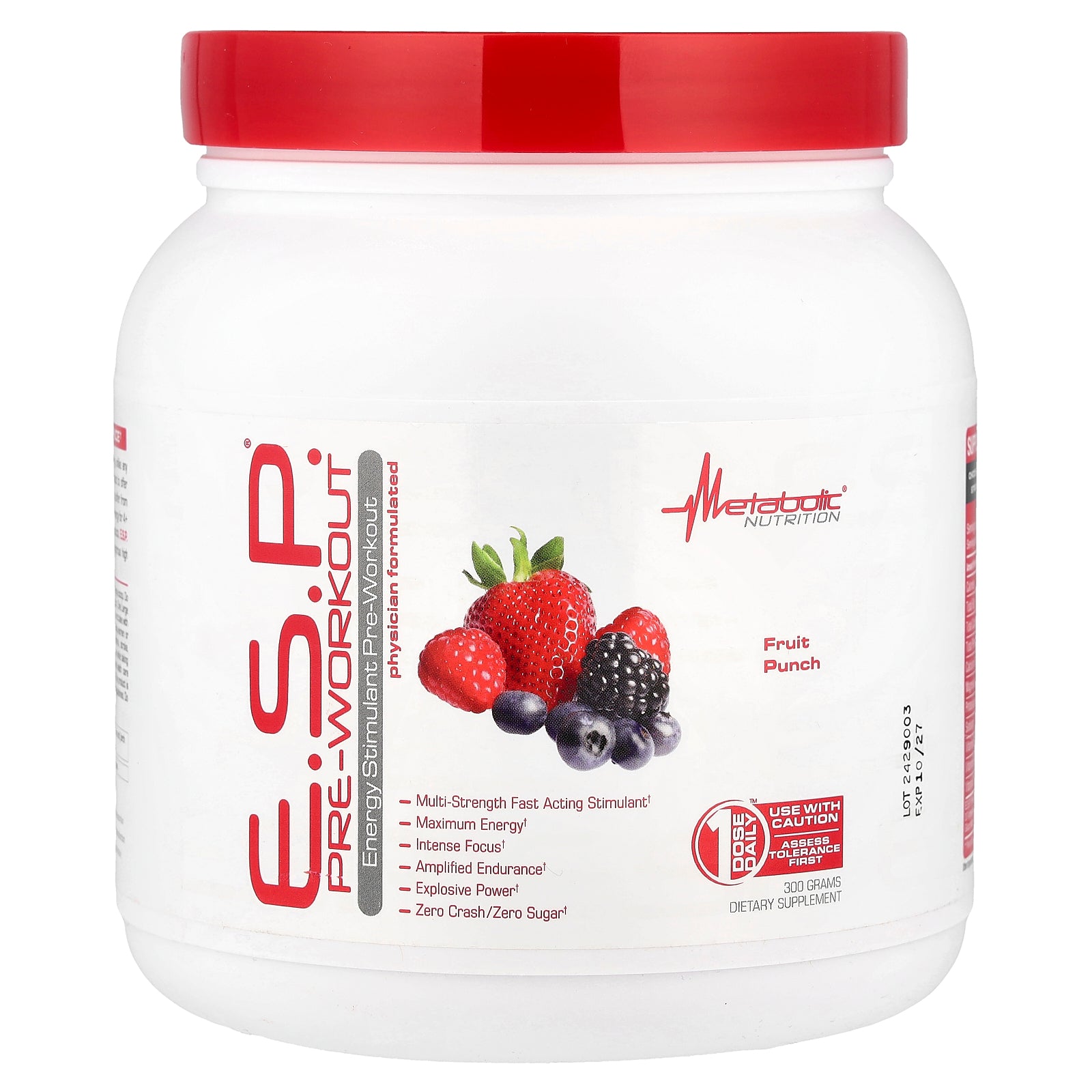 Foto 2 pulgar | Ponche De Frutas E.s.p. Pre-workout Metabolic Nutrition  300 G - Venta Internacional.