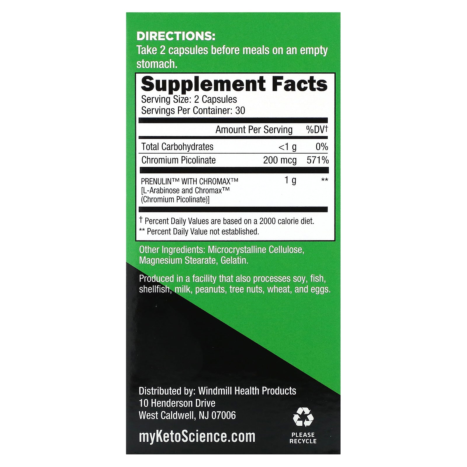 Foto 3 pulgar | Suplemento Keto Science Keto Sugar Relief Con Prenulina 60 Cápsulas - Venta Internacional.