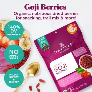 Foto 2 | Bayas De Goji Navitas Organics Bolsa De 473 Ml 15 Porciones - Venta Internacional.