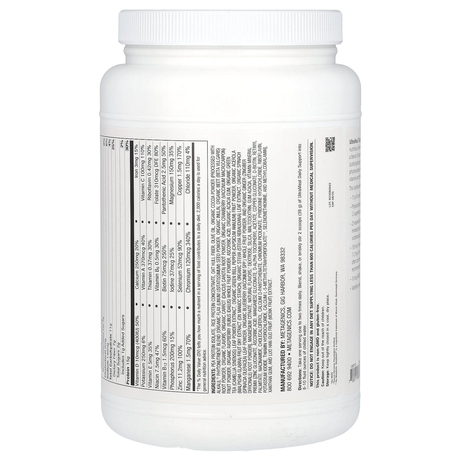 Foto 4 pulgar | Batido Nutricional Metagenics Power Chocolate 546 G - Venta Internacional.