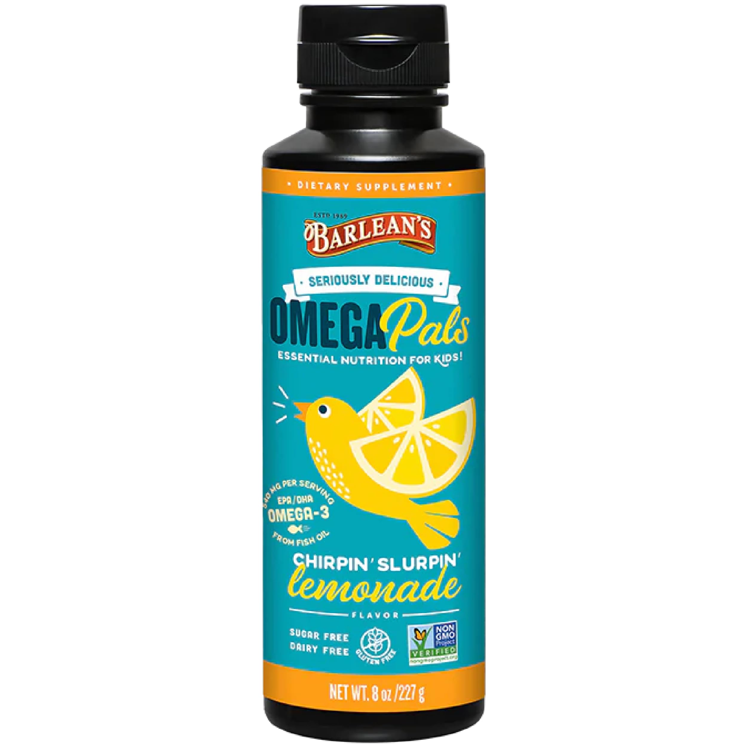 Foto 2 pulgar | Suplemento Omega Pals Chirpin' Slurpin' Omega 3 De Barlean's  240 Ml - Venta Internacional.