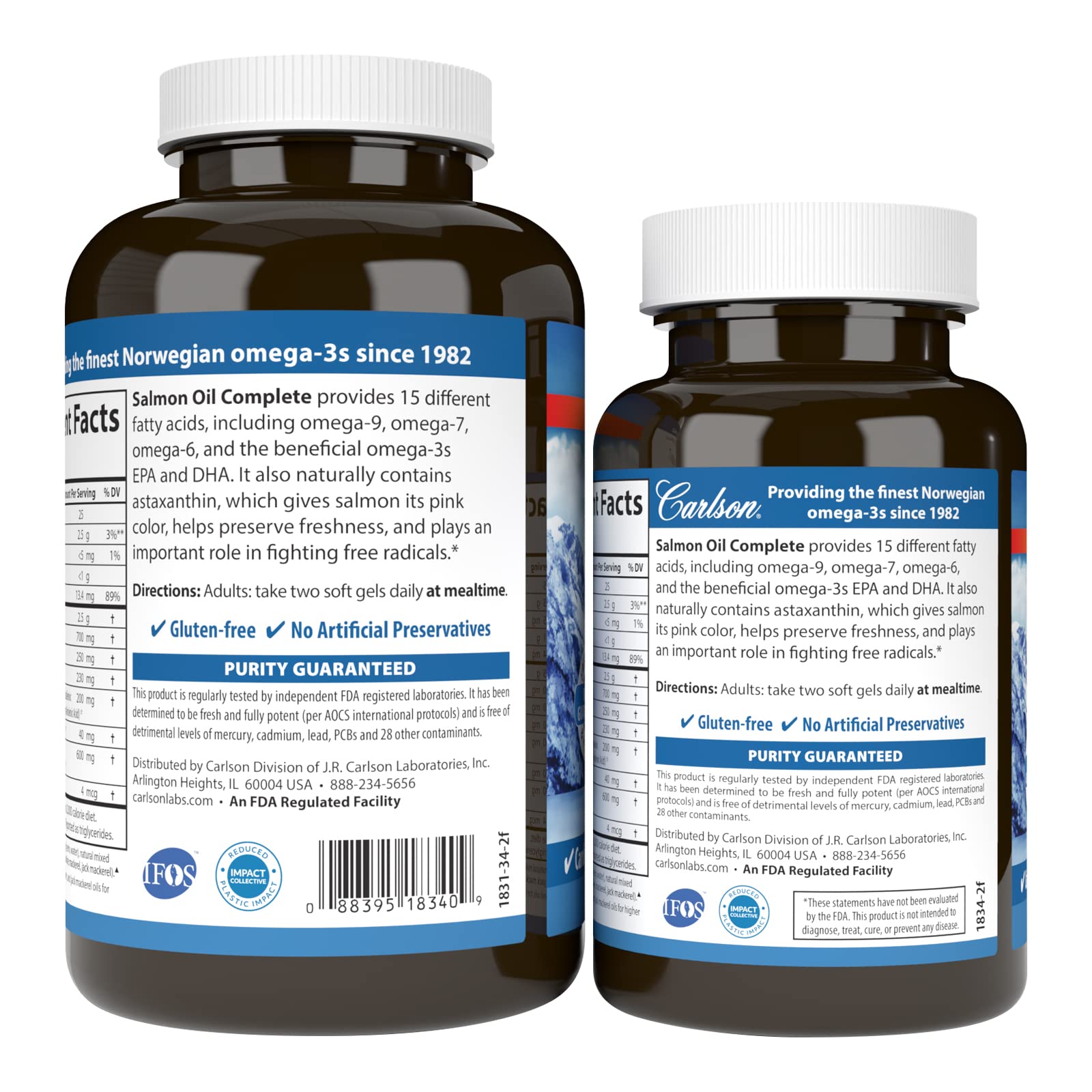 Foto 4 pulgar | Suplemento Carlson Salmon Oil Complete 120+60 Cápsulas Blandas - Venta Internacional.