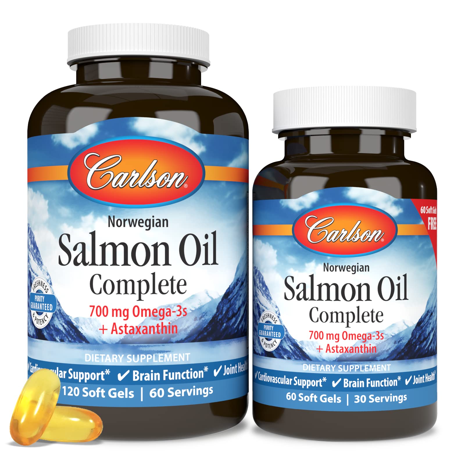 Foto 6 pulgar | Suplemento Carlson Salmon Oil Complete 120+60 Cápsulas Blandas - Venta Internacional.