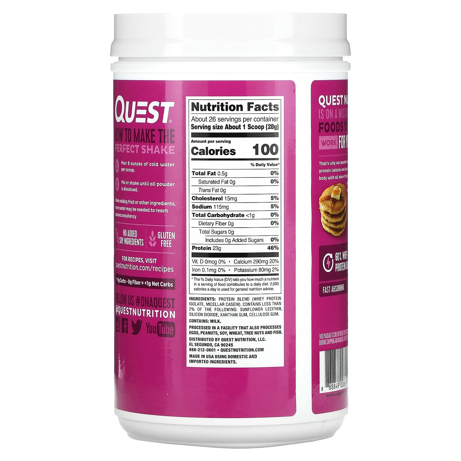 Foto 2 | Mezcla Multiusos Protein Powder Quest Nutrition 726 G - Venta Internacional.