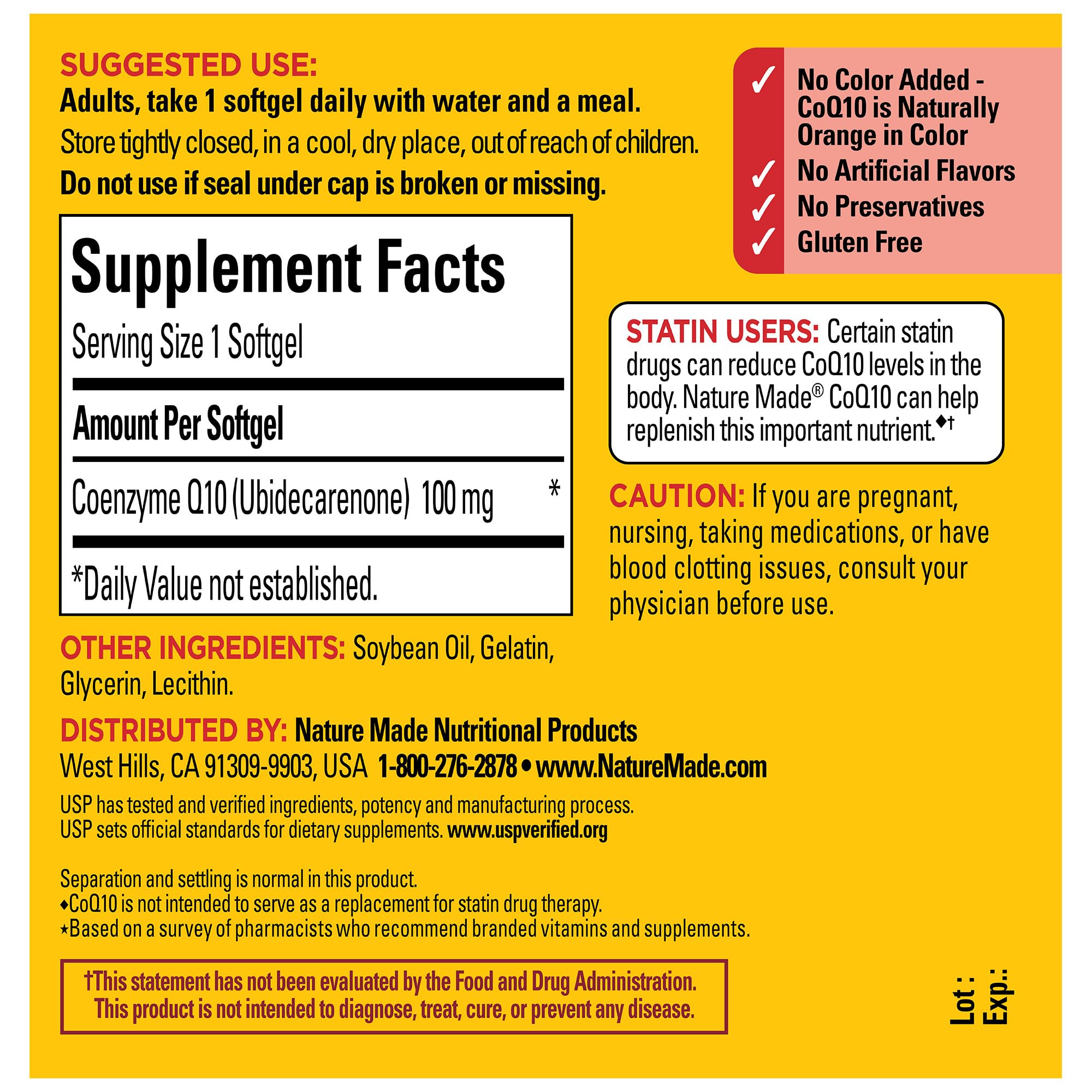 Foto 6 pulgar | Suplemento Nature Made De Coq10 De 100 Mg Para La Salud Del Corazón  40 Cápsulas Blandas - Venta Internacional.