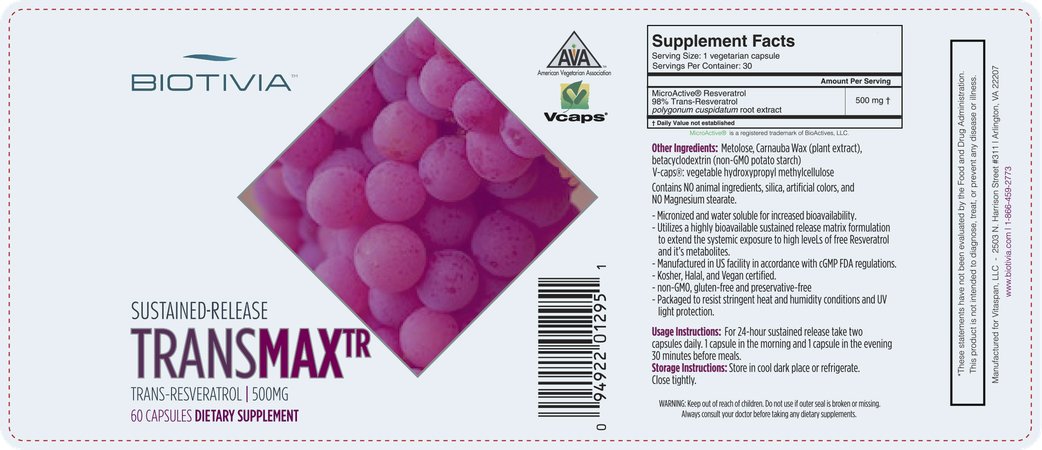 Foto 3 pulgar | Suplemento Biotivia Transmax Time Release 500 Mg 60 Comprimidos - Venta Internacional.