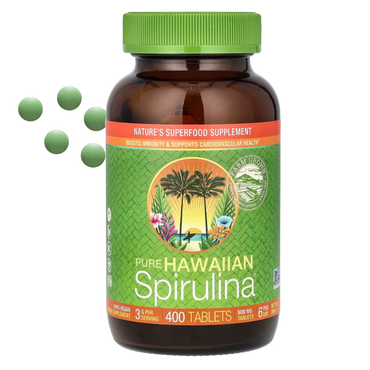 Foto 2 pulgar | Suplemento Nutrex Hawaii Pure Hawaii Spirulina Hawaiana 500 Mg 400 Tabletas - Venta Internacional.