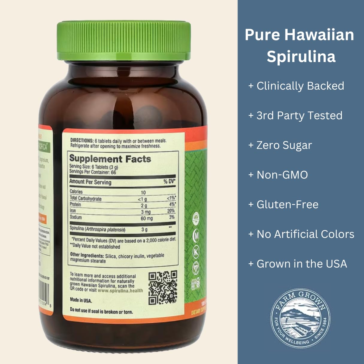 Foto 3 pulgar | Suplemento Nutrex Hawaii Pure Hawaii Spirulina Hawaiana 500 Mg 400 Tabletas - Venta Internacional.
