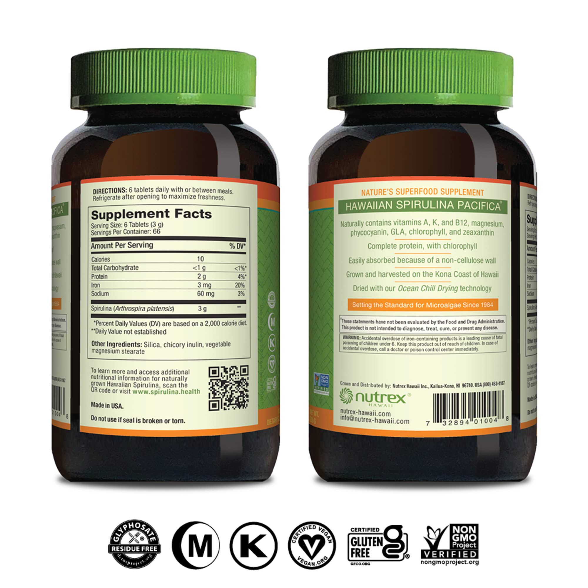 Foto 8 pulgar | Suplemento Nutrex Hawaii Pure Hawaii Spirulina Hawaiana 500 Mg 400 Tabletas - Venta Internacional.