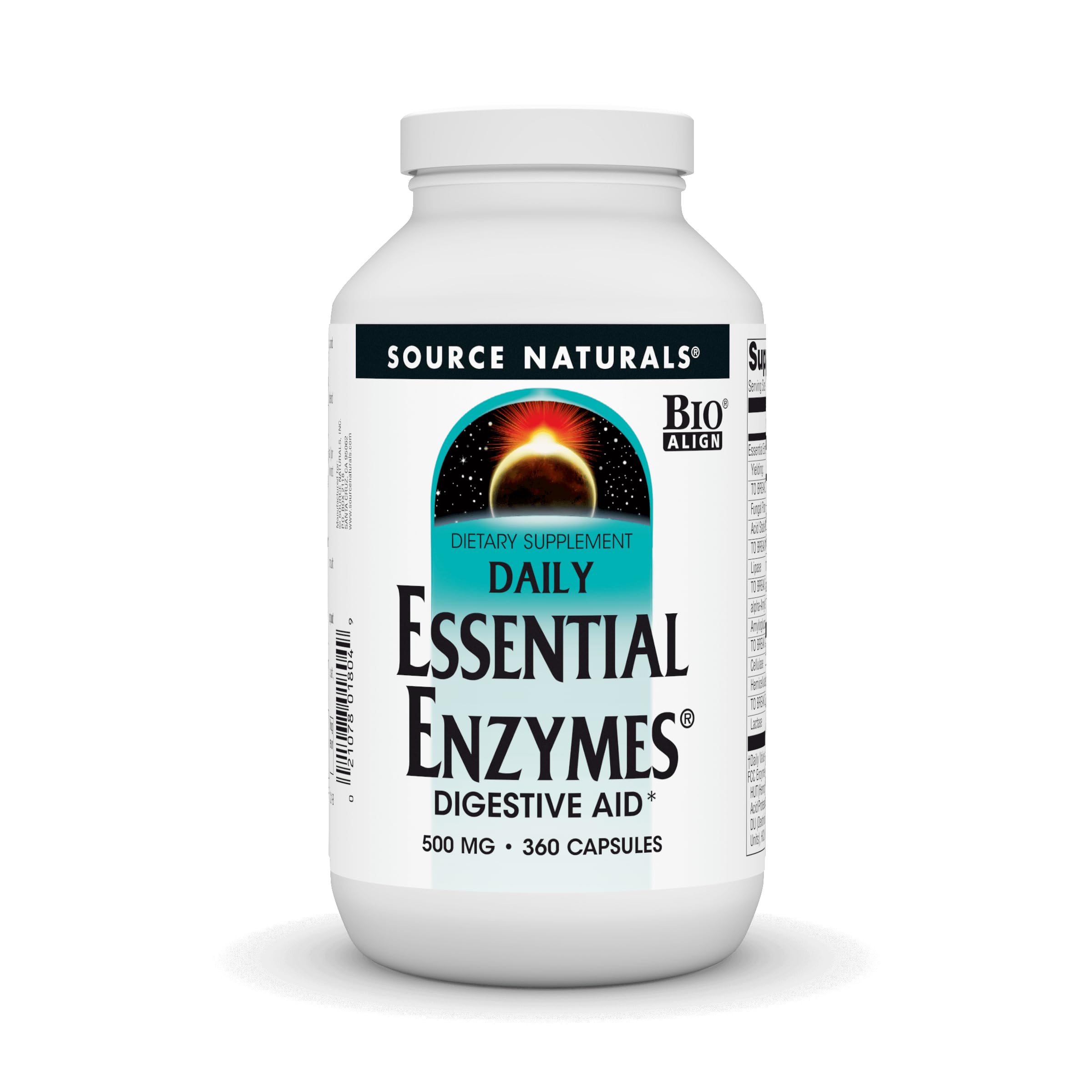 Foto 2 pulgar | Suplemento Source Naturals Essential Enzymes 500 Mg 360 Cápsulas - Venta Internacional.