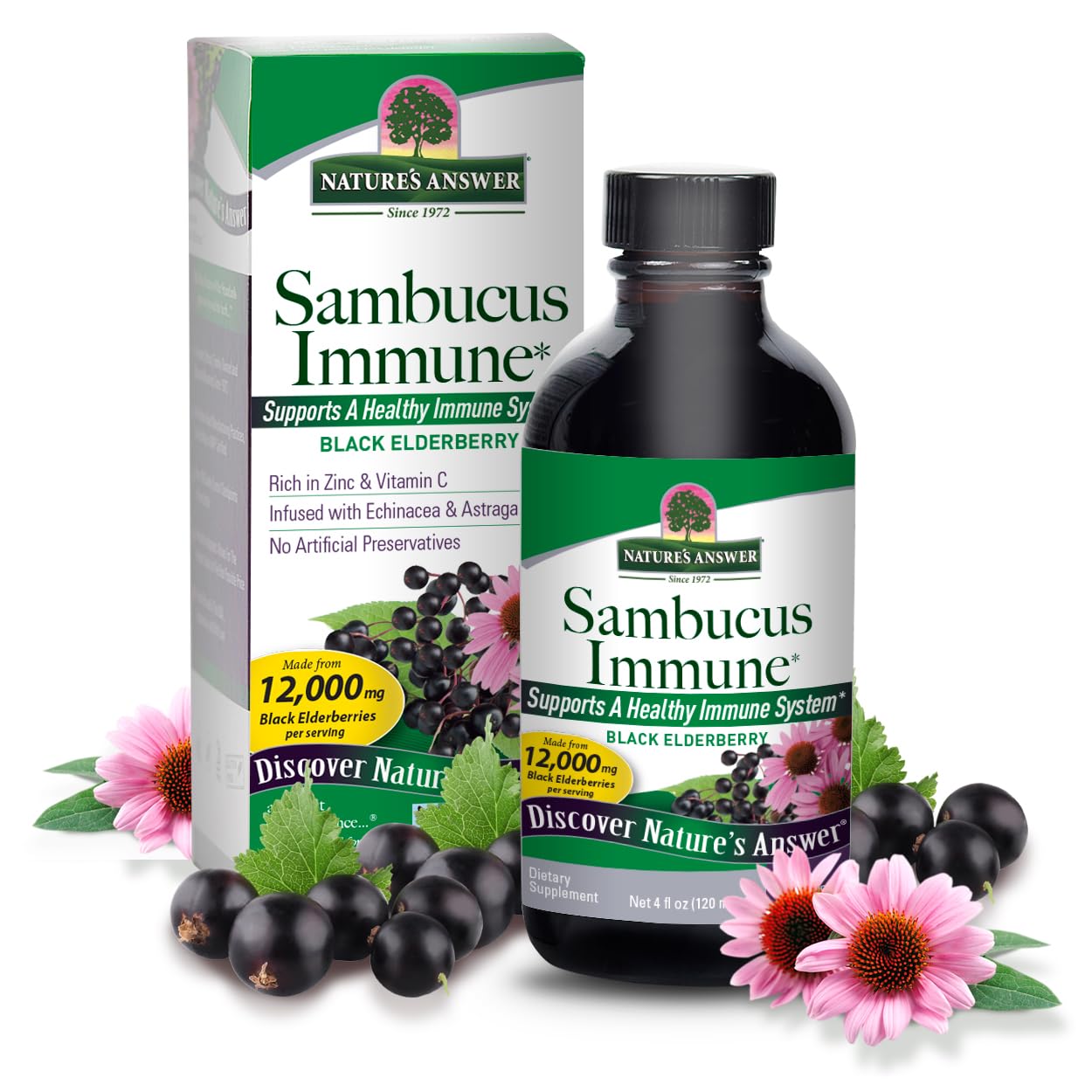 Foto 2 pulgar | Suplemento Nature's Answer Con Extracto De Sambucus Para El Apoyo Inmunológico  120 Ml - Venta Internacional.