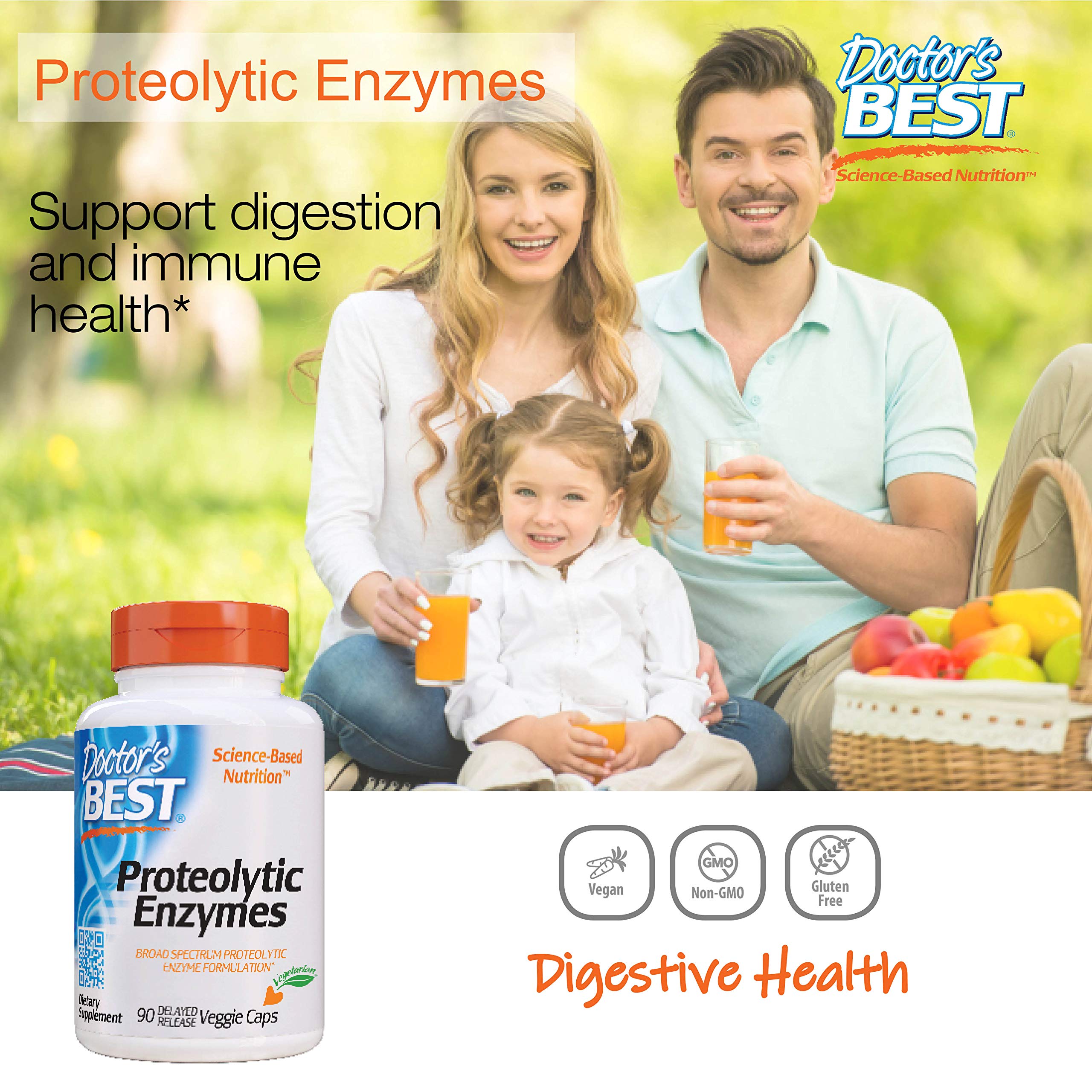 Foto 3 pulgar | Supplement Doctor's Best Proteolitic Enzymes 90 Cápsulas Vegetarianas - Venta Internacional.