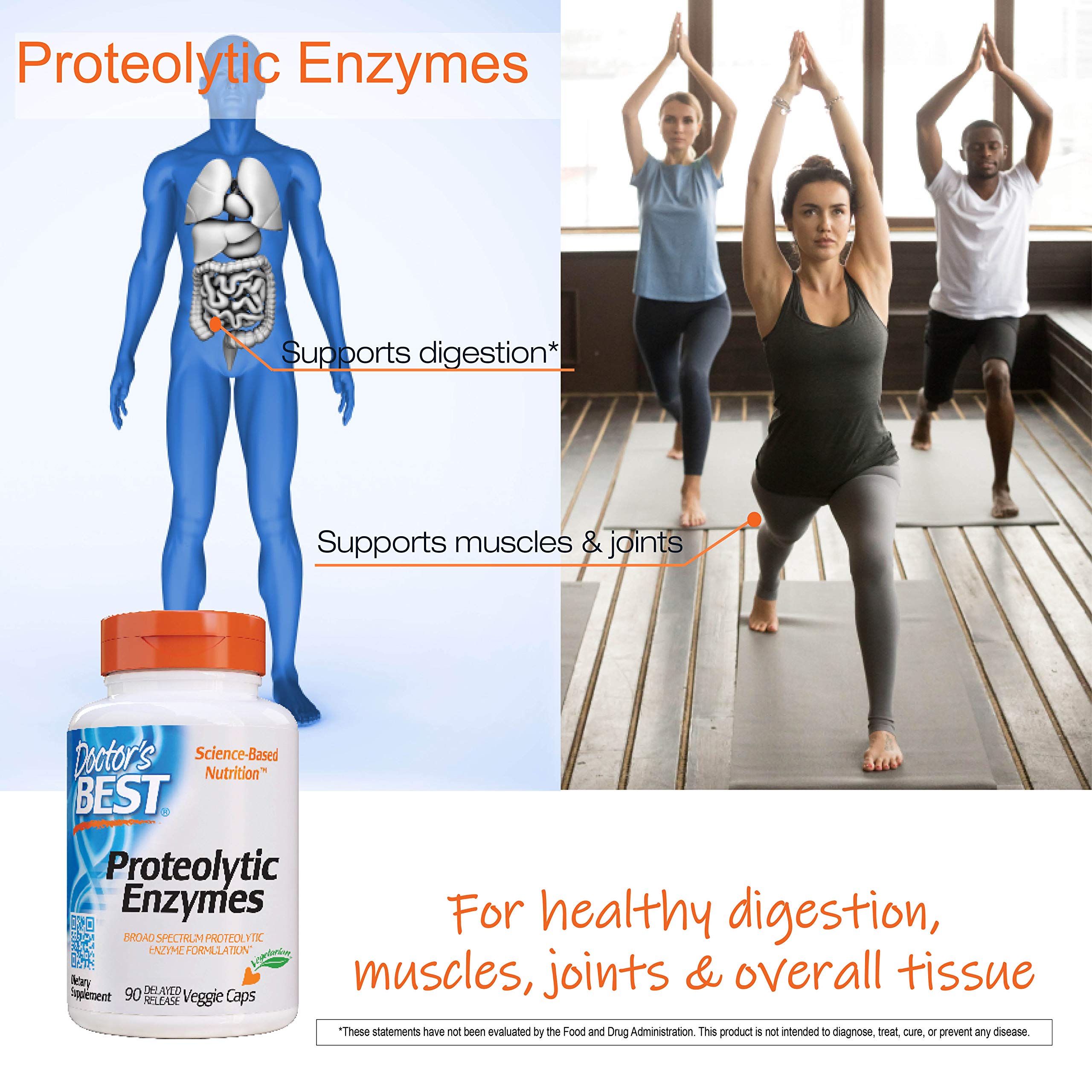 Foto 4 pulgar | Supplement Doctor's Best Proteolitic Enzymes 90 Cápsulas Vegetarianas - Venta Internacional.