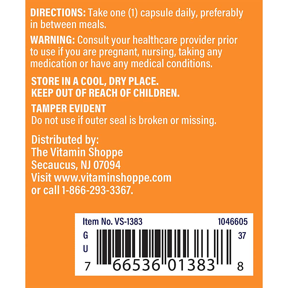Foto 4 | Suplemento De L-tirosina De The Vitamin Shoppe 500 Mg (100 Cápsulas) - Venta Internacional.