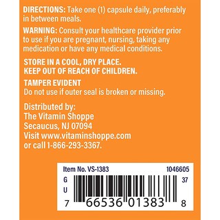 Foto 4 | Suplemento De L-tirosina De The Vitamin Shoppe 500 Mg (100 Cápsulas) - Venta Internacional.