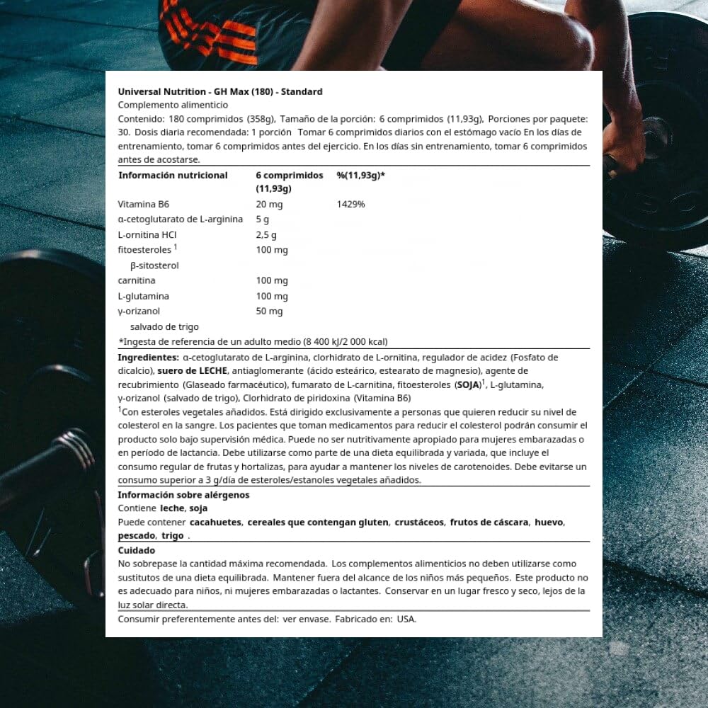 Foto 4 pulgar | Suplemento Universal Nutrition Gh Max Pills - Venta Internacional.