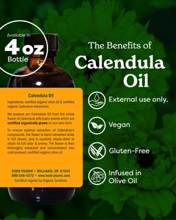 Foto 2 | Aceite De Caléndula Herb Pharm Certificado Orgánico 120 Ml - Venta Internacional.