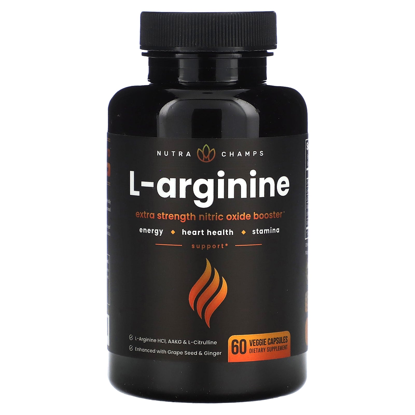 Foto 4 pulgar | Suplemento Nutrachamps L-arginina 60 Cápsulas Veganas - Venta Internacional.