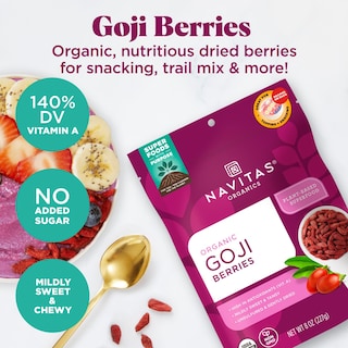 Foto 3 | Bayas De Goji Navitas Organics Bolsa De 240 Ml 8 Porciones Orgánicas - Venta Internacional.