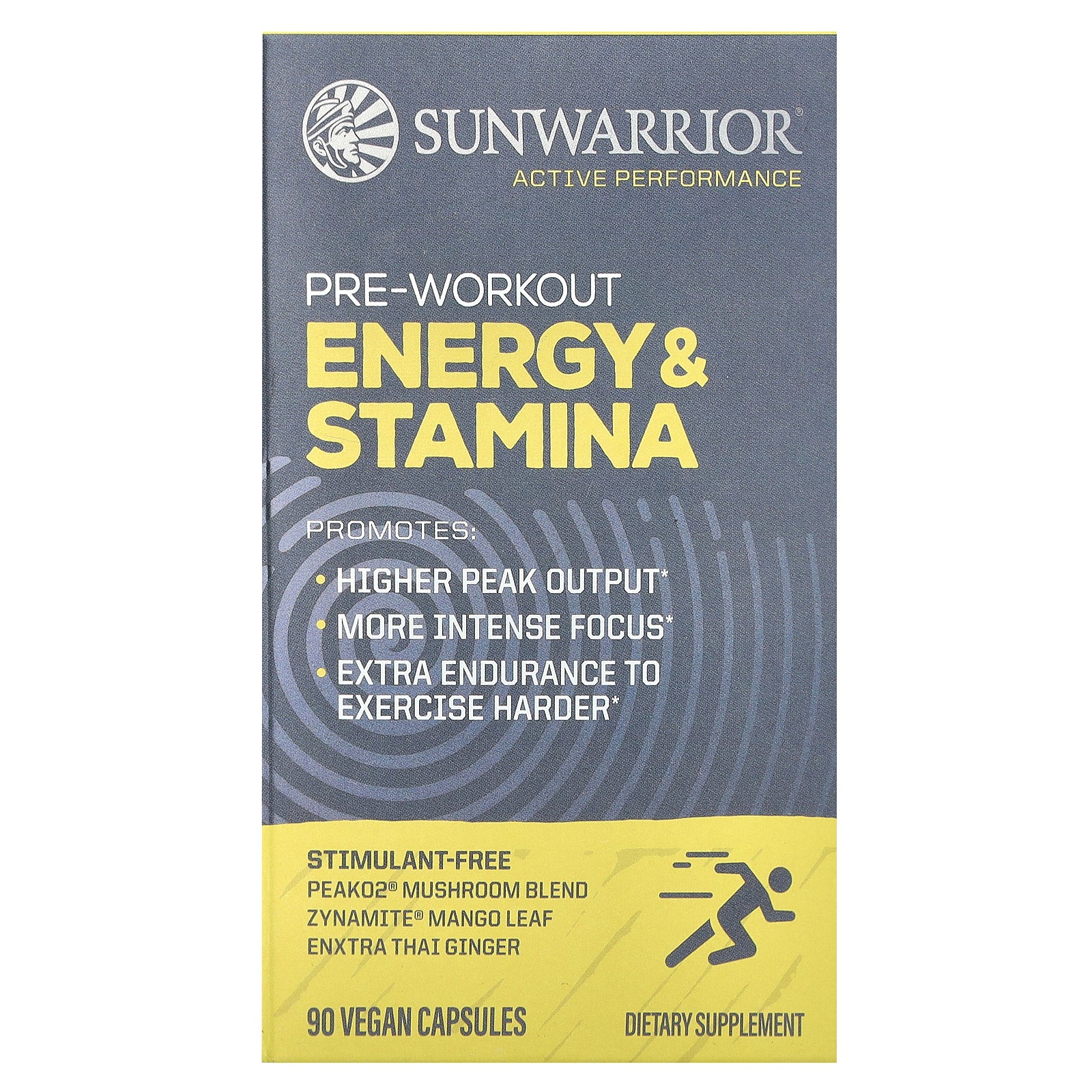 Foto 2 pulgar | Suplemento Sunwarrior Pre-workout Energy & Stamina 90 Cápsulas - Venta Internacional.