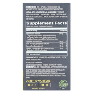 Foto 2 | Suplemento Sunwarrior Pre-workout Energy & Stamina 90 Cápsulas - Venta Internacional.