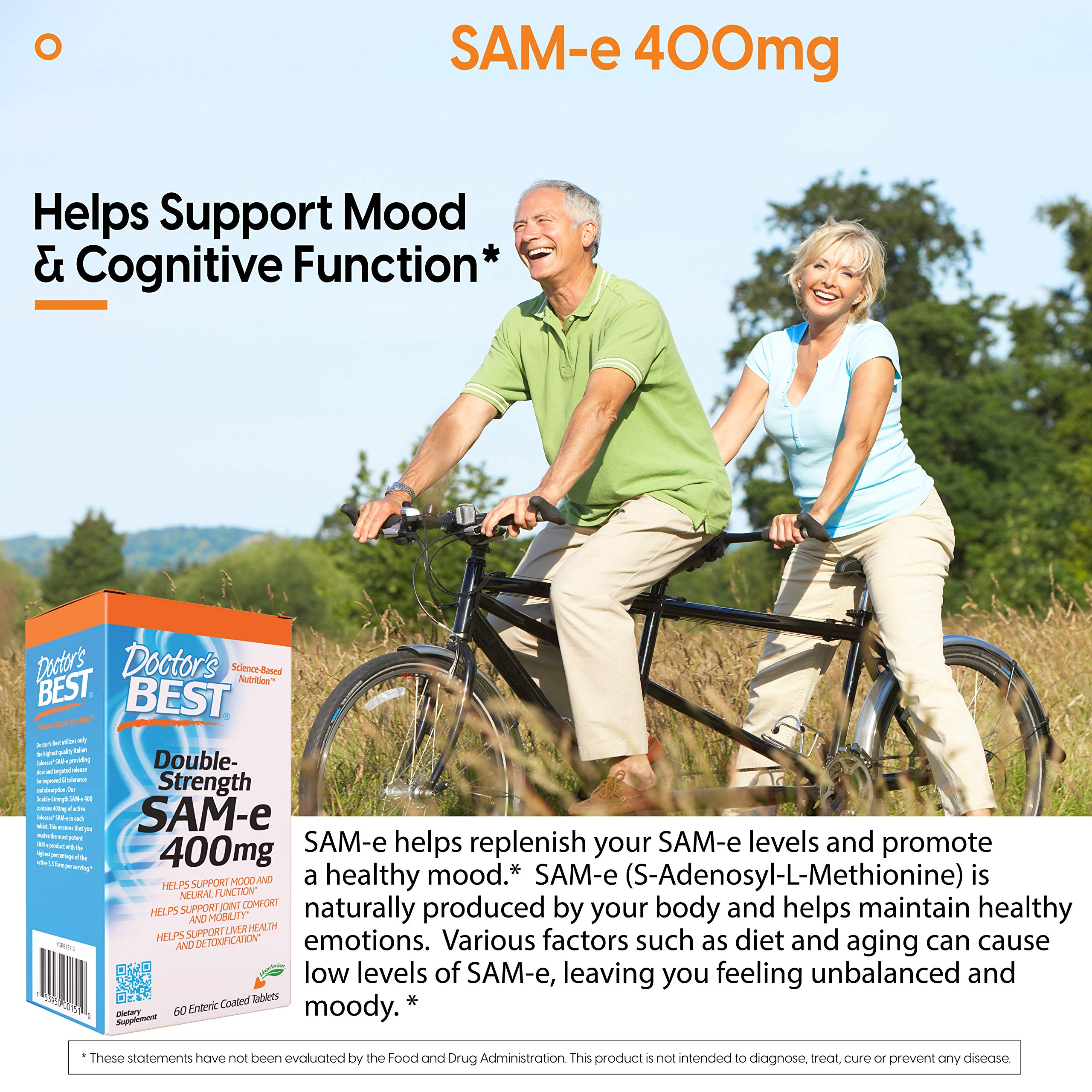 Foto 3 pulgar | Suplemento Doctor's Best Sam-e De 400 Mg  Vegano Y Sin Gluten - Venta Internacional.