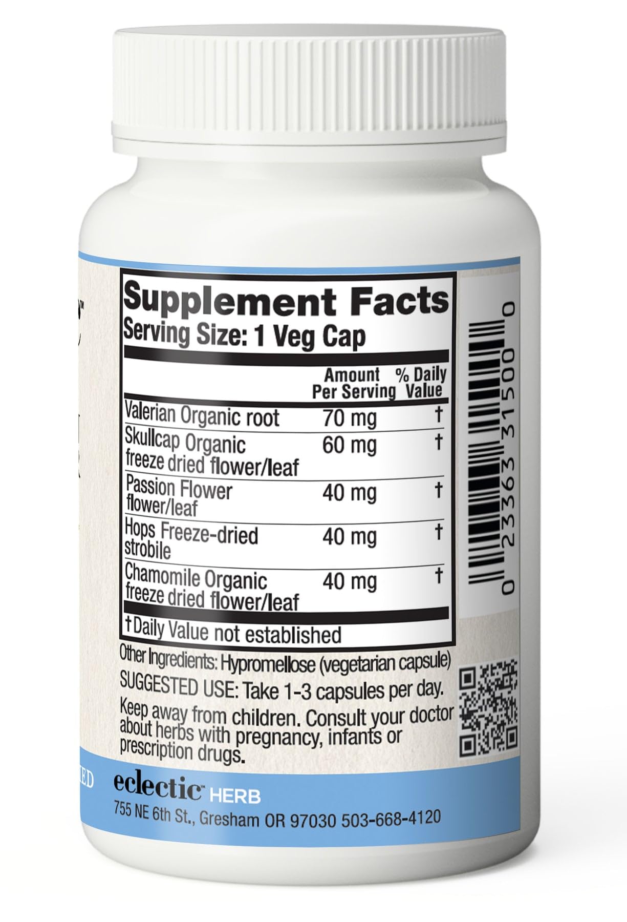 Foto 5 pulgar | Suplemento De Valeriana Y Pasiflora De Eclectic Institute  250 Mg - Venta Internacional.