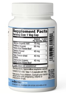 Foto 4 | Suplemento De Valeriana Y Pasiflora De Eclectic Institute 250 Mg - Venta Internacional.