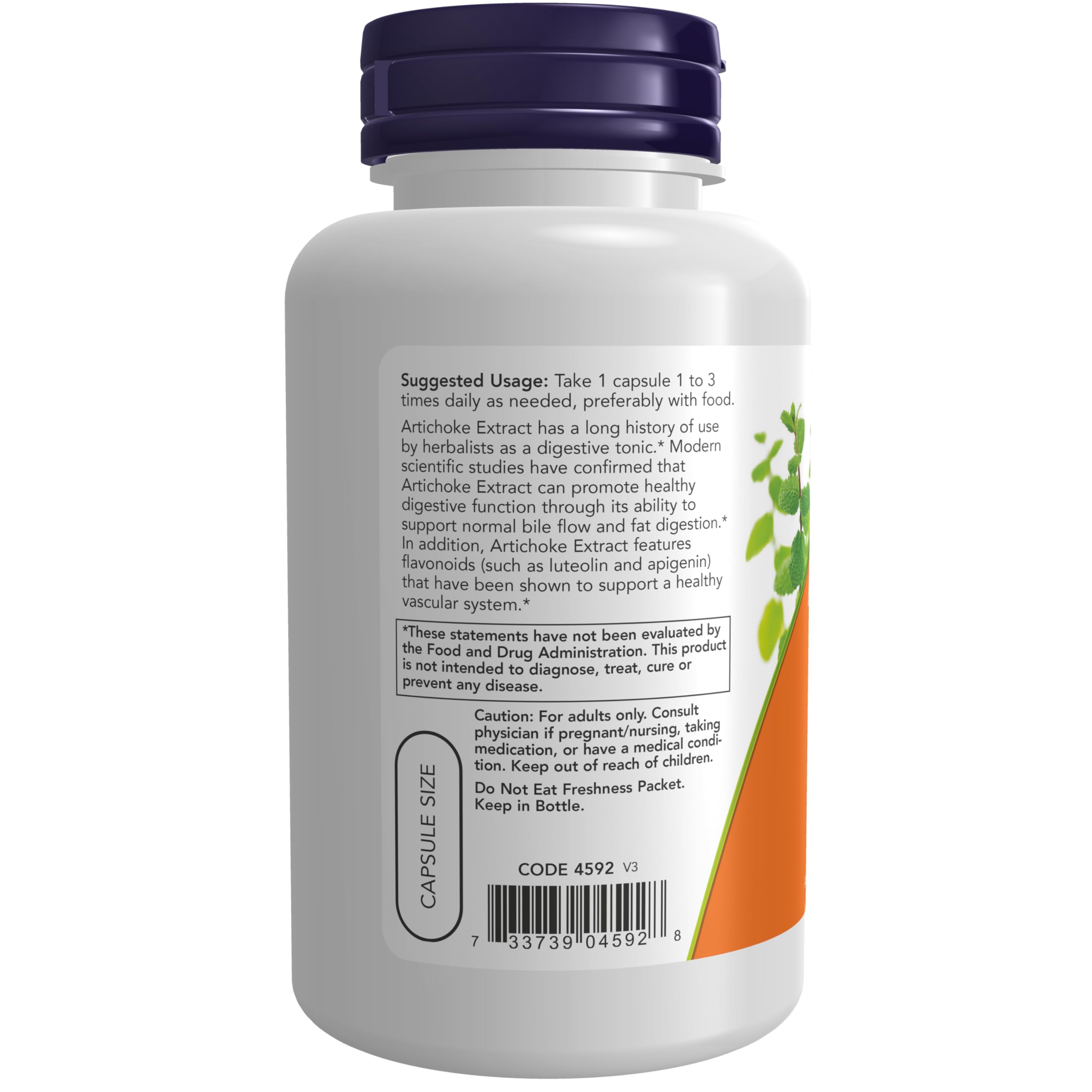 Foto 4 pulgar | Suplemento Now Foods Extracto De Alcachofa  450 Mg  90 Cápsulas Vegetarianas - Venta Internacional.