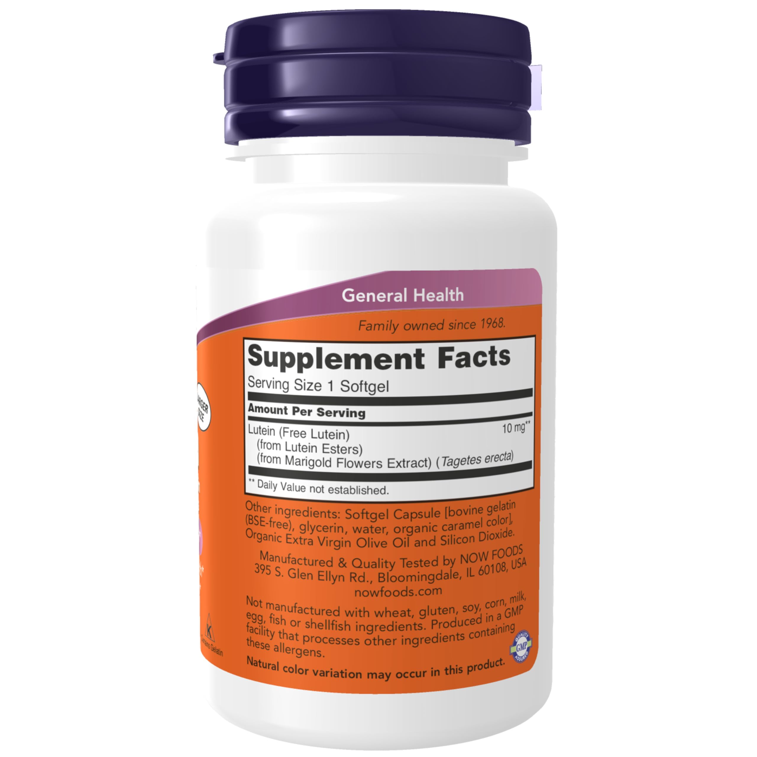 Foto 3 pulgar | Supplements Now Foods Luteína 10 Mg Con 10 Mg De Luteína Libre 120 Cápsulas Blandas - Venta Internacional.