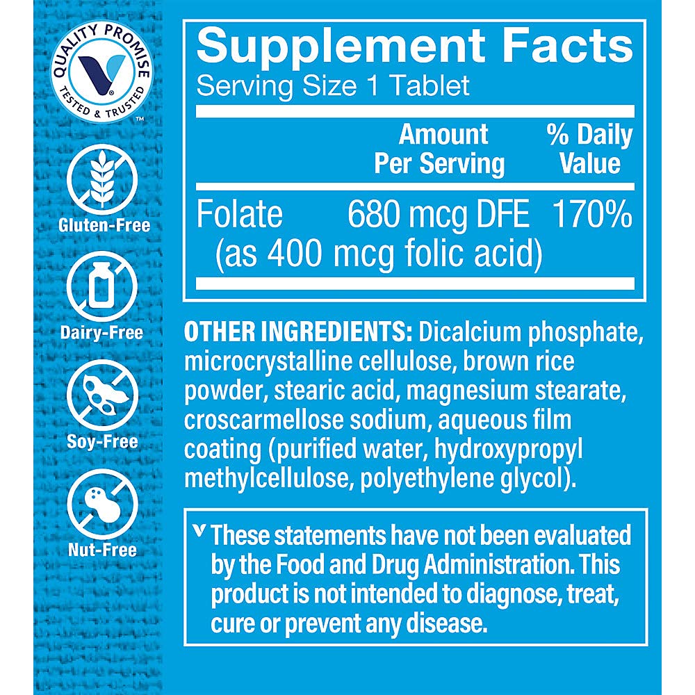 Foto 4 pulgar | Suplemento De Ácido Fólico The Vitamin Shoppe  400 Mcg  300 Comprimidos - Venta Internacional.