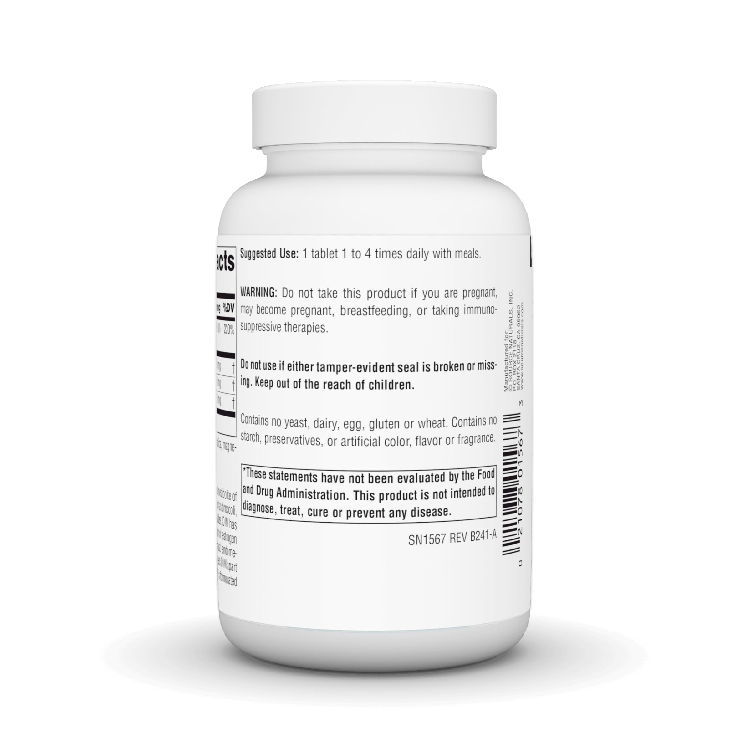 Foto 4 pulgar | Supplement Source Naturals Dim Diindolilmetano 100 Mg 120 Comprimidos - Venta Internacional.